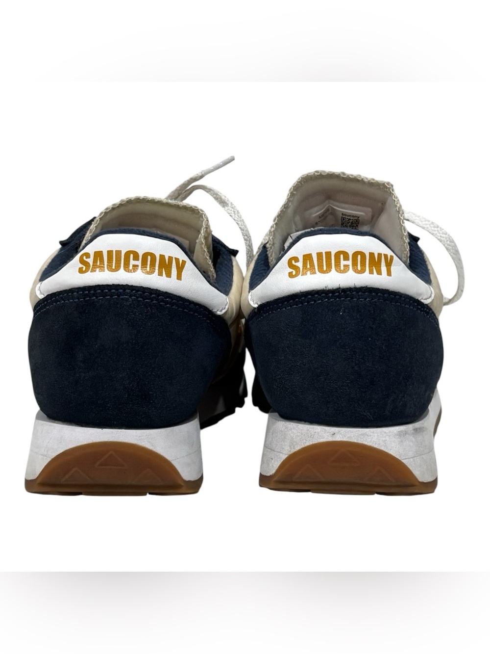 Saucony Men's Low Top Lace-Up Athletic Sneakers Navy/Beige/Yellow S70368-155 - Picture 4 of 7